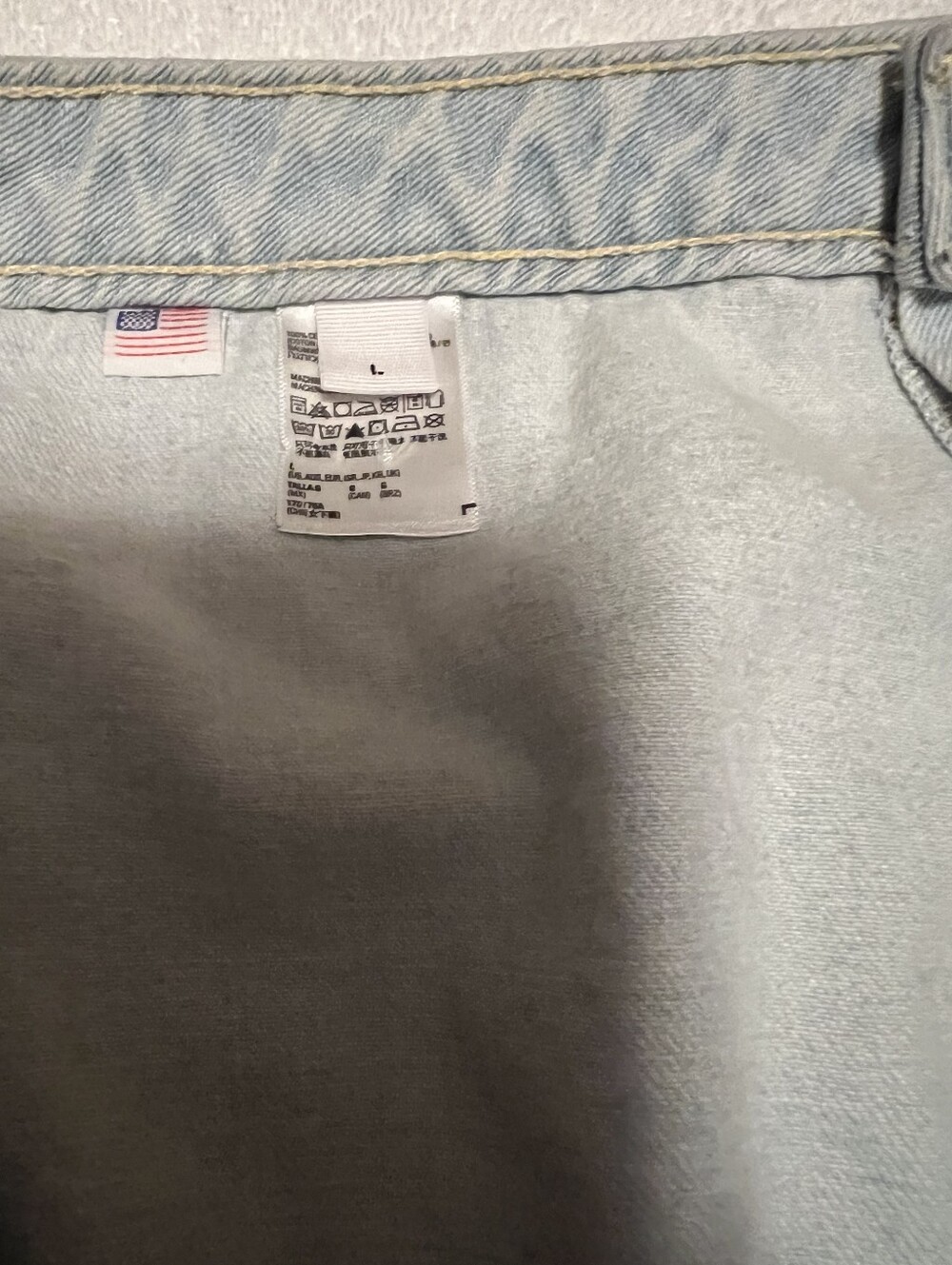 AMERICAN APPAREL denim  button front A-line skirt *Large* - Picture 9 of 10